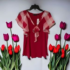 NYC and Co Flirty Ruffle Spring/Summer Top.